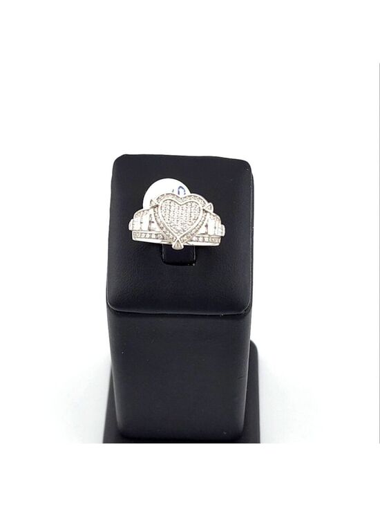 Jewelry - Sterling Silver 925 Heart Design CZ Ring – Brand New